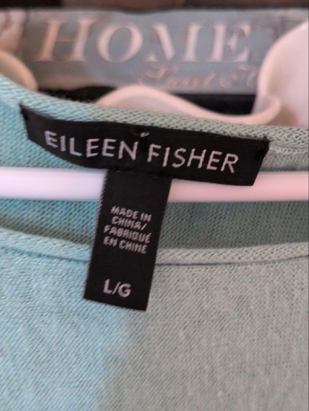 Eileen Fisher Size Large Mint Green Short Sleeve Top - Picture 2 of 2